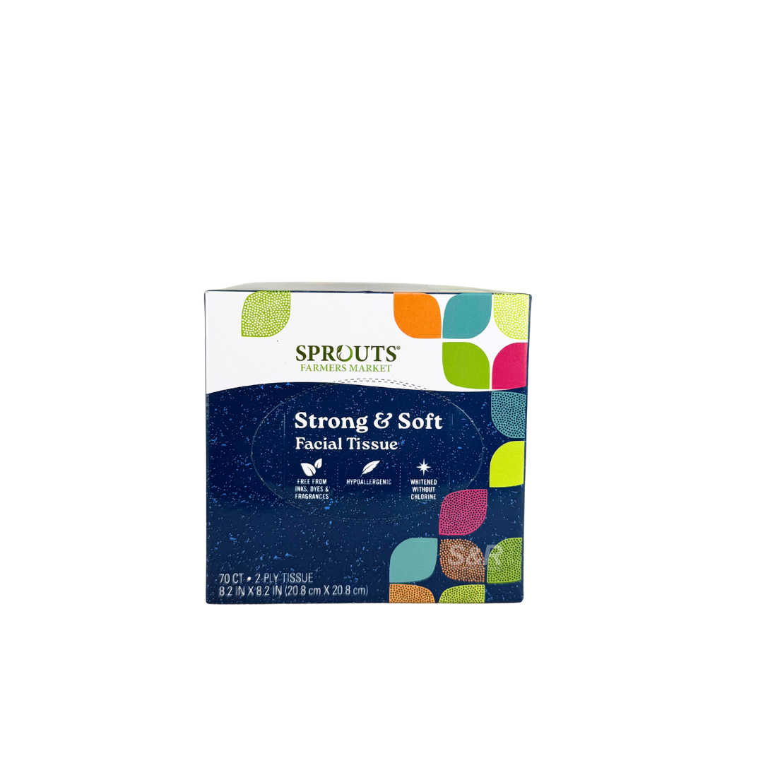 Sprouts Farmers Market 2-ply Facial Tissue 70 pulls Sprouts Farmers Market 2-ply Facial Tissue 70 pulls